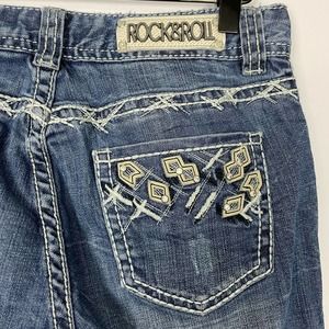 Rock & Roll Cowgirl | 27x34 Y2K Bling Embellished Bootcut Mid Rise Long Jeans